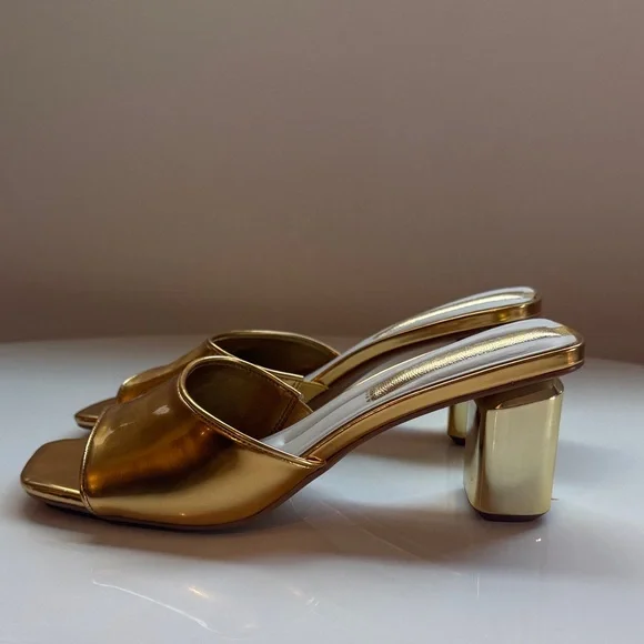 Franco Sarto Gold Dress Sandal - Picture 2 of 7